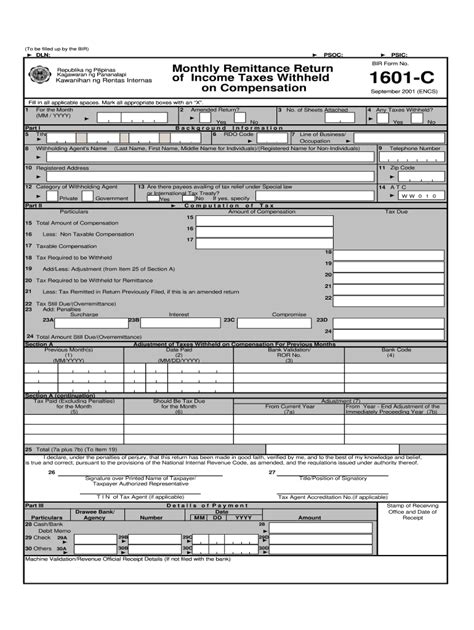 what is 1601c|Form 1601.
